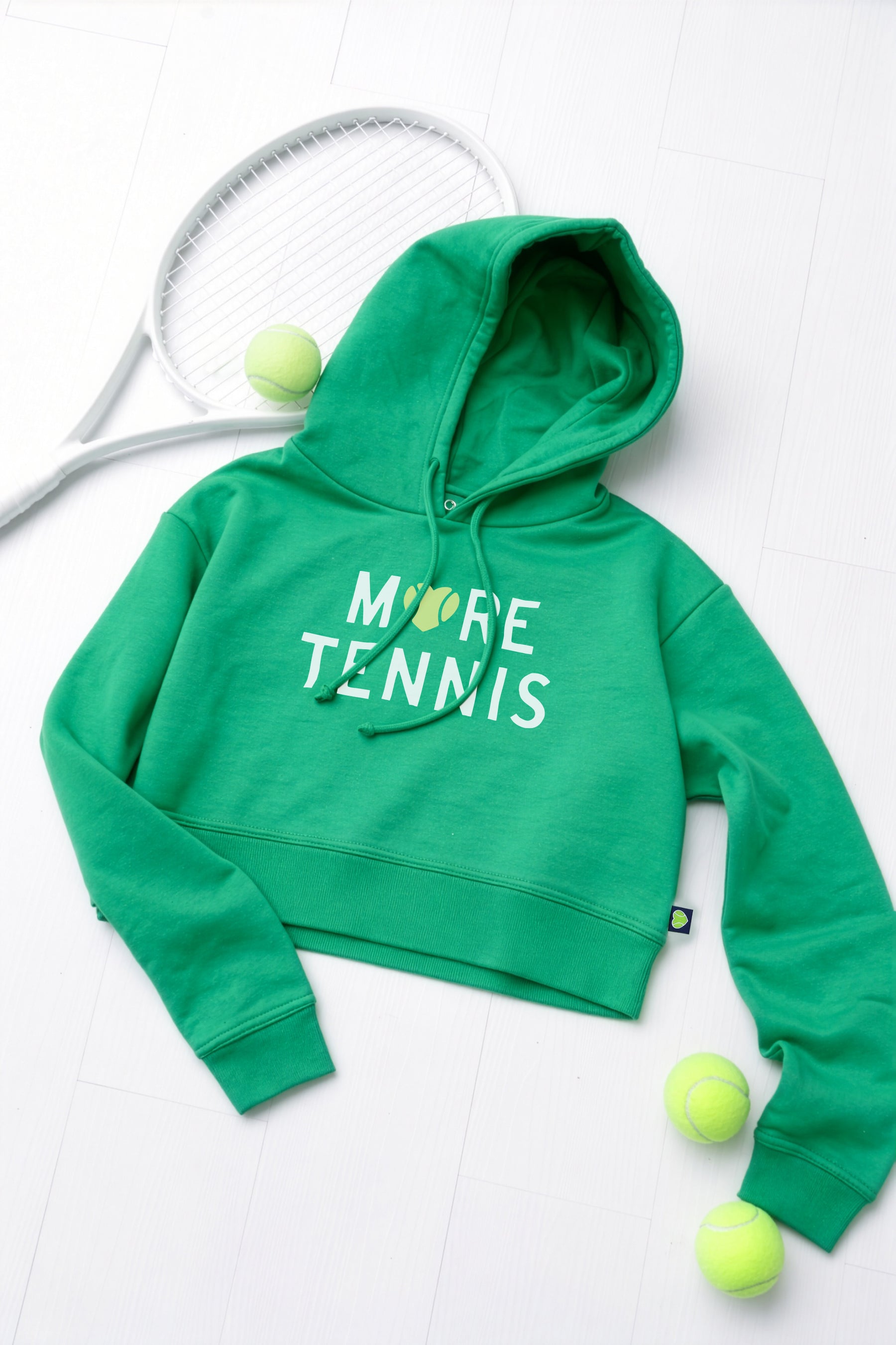 More Tennis Cropped Hoodie