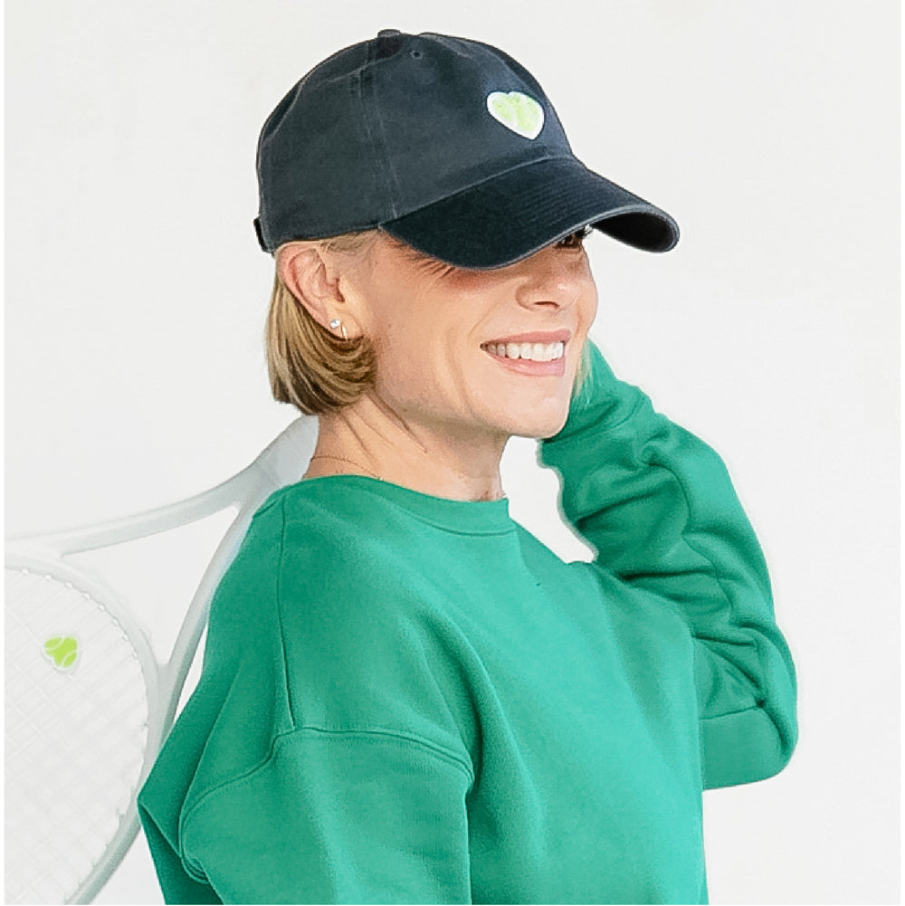 Classic Baseball Hat Chenille Heart