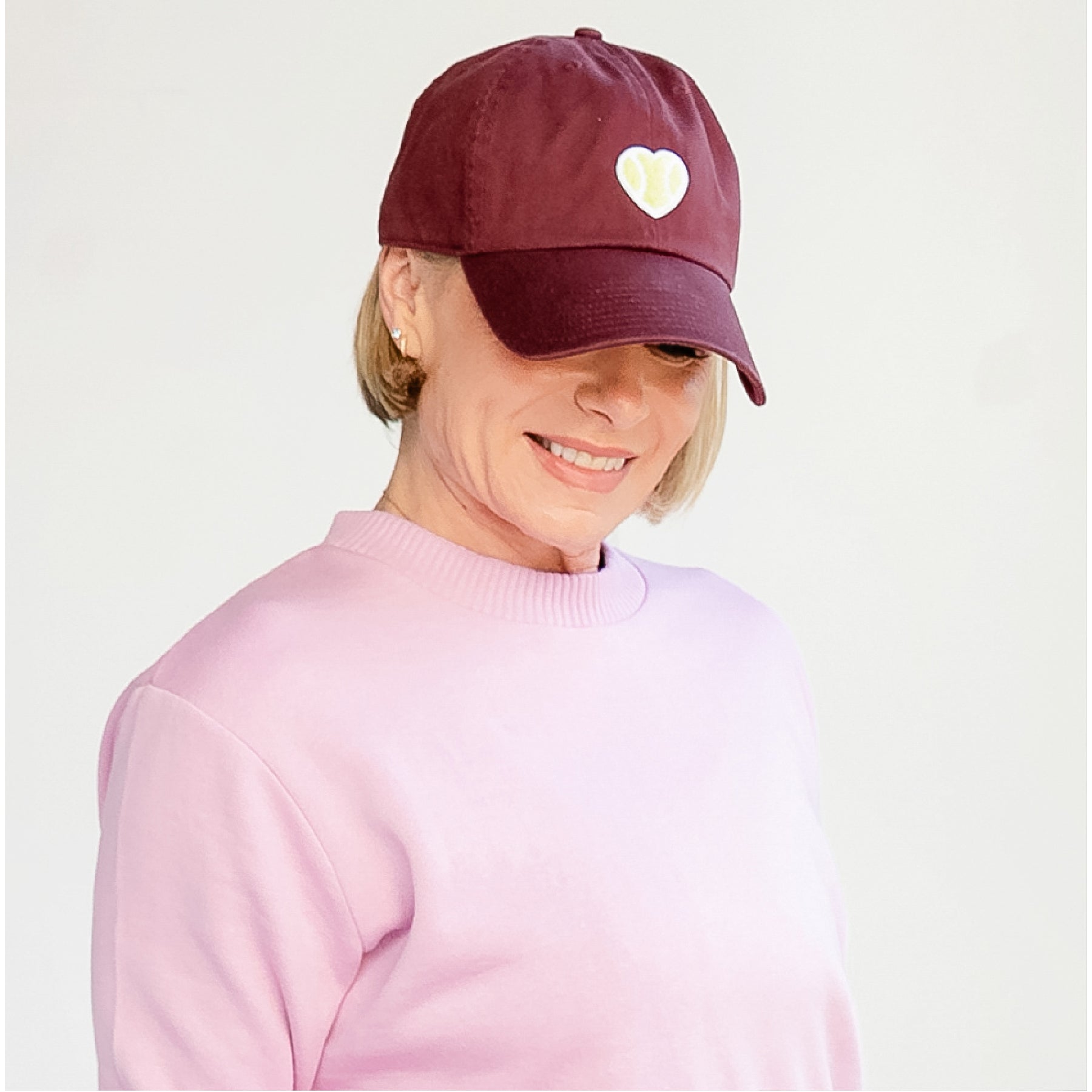 Classic Baseball Hat Chenille Heart