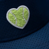 Mesh Visor Chenille Heart