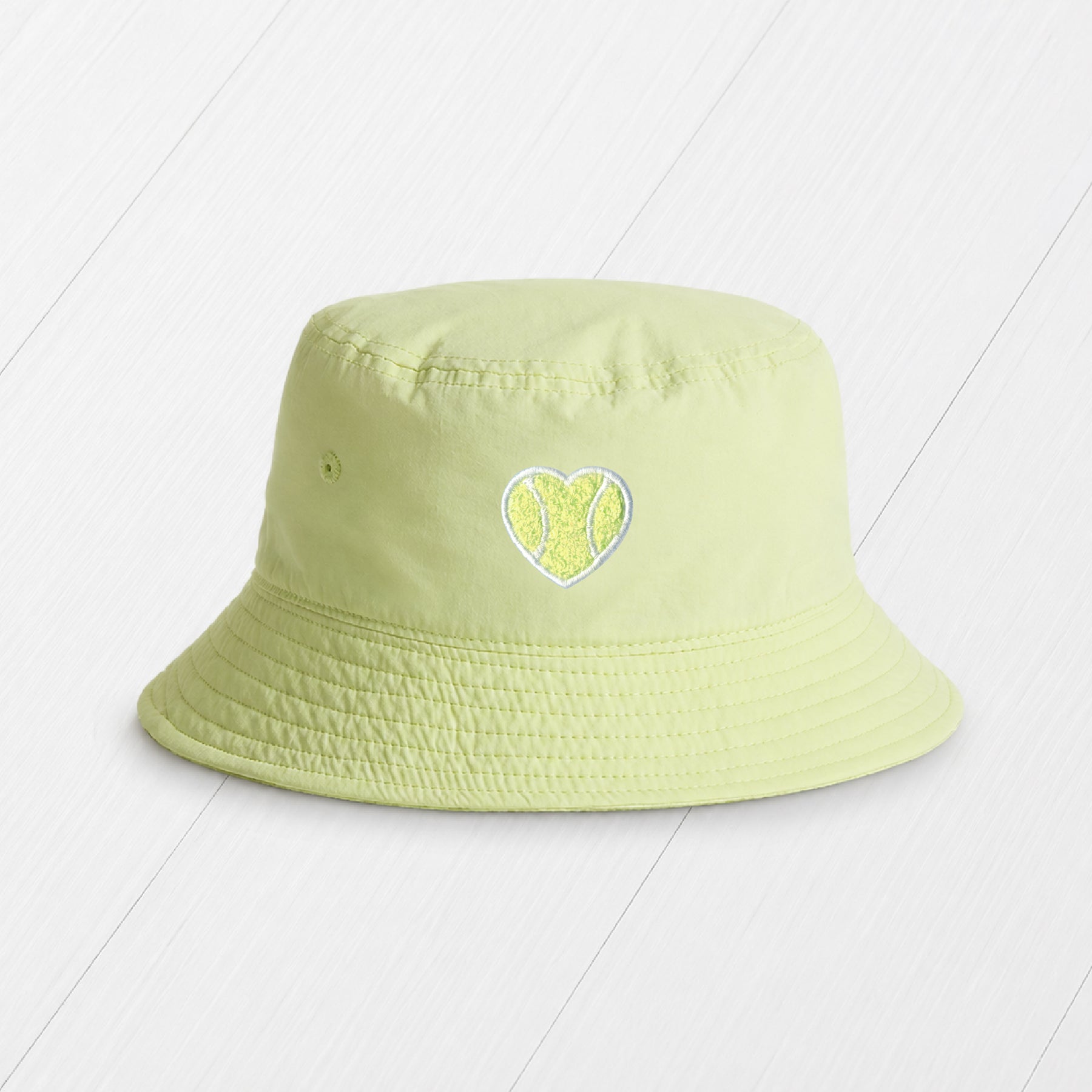Bucket Hat Chenille Heart Patch