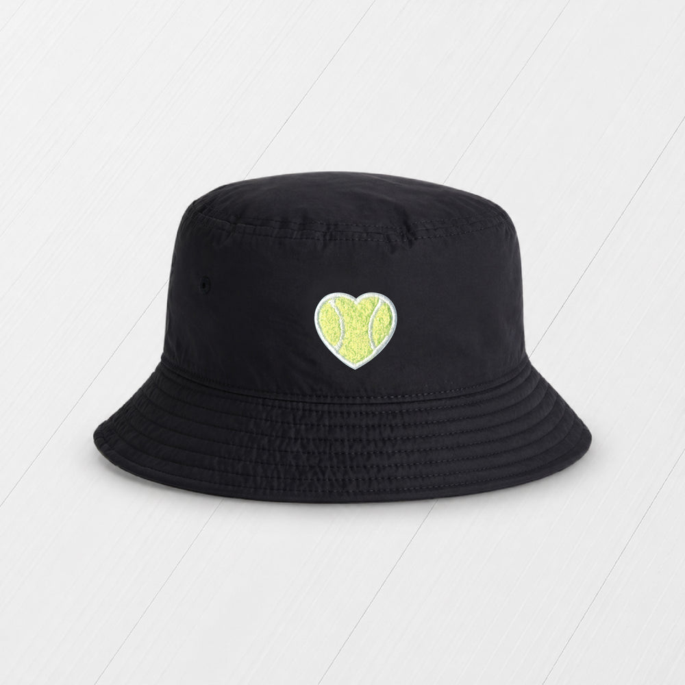 Bucket Hat Chenille Heart Patch