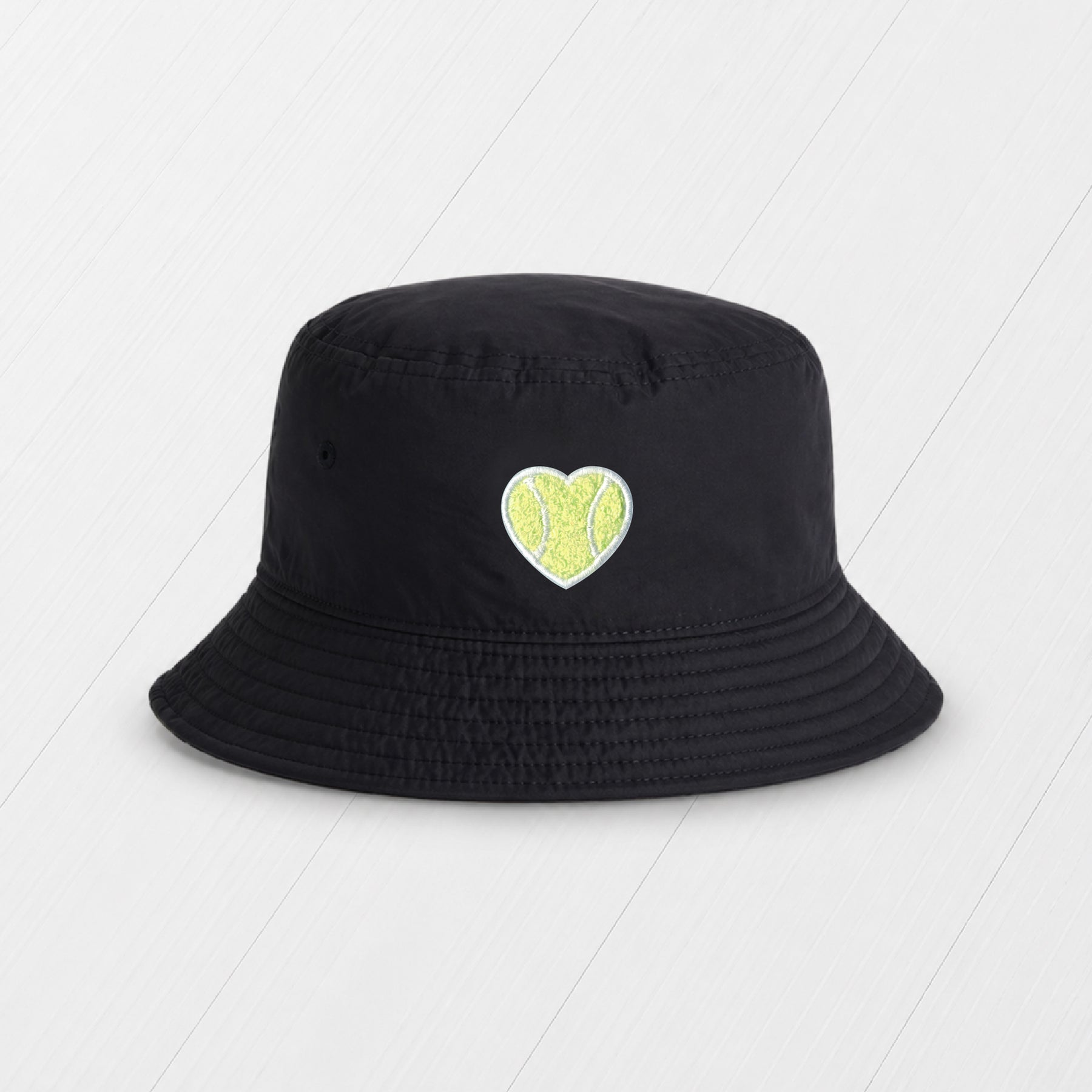 Bucket Hat Chenille Heart Patch