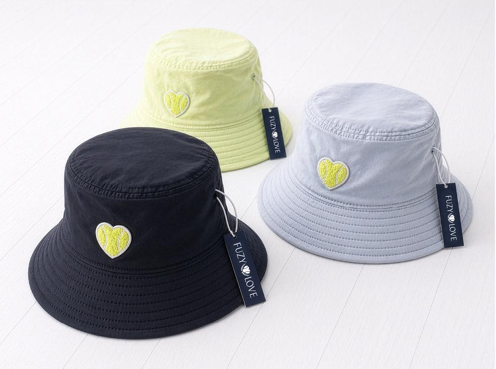 Bucket Hat Chenille Heart Patch