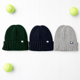 Cuffed Beanie  Woven Heart Patch