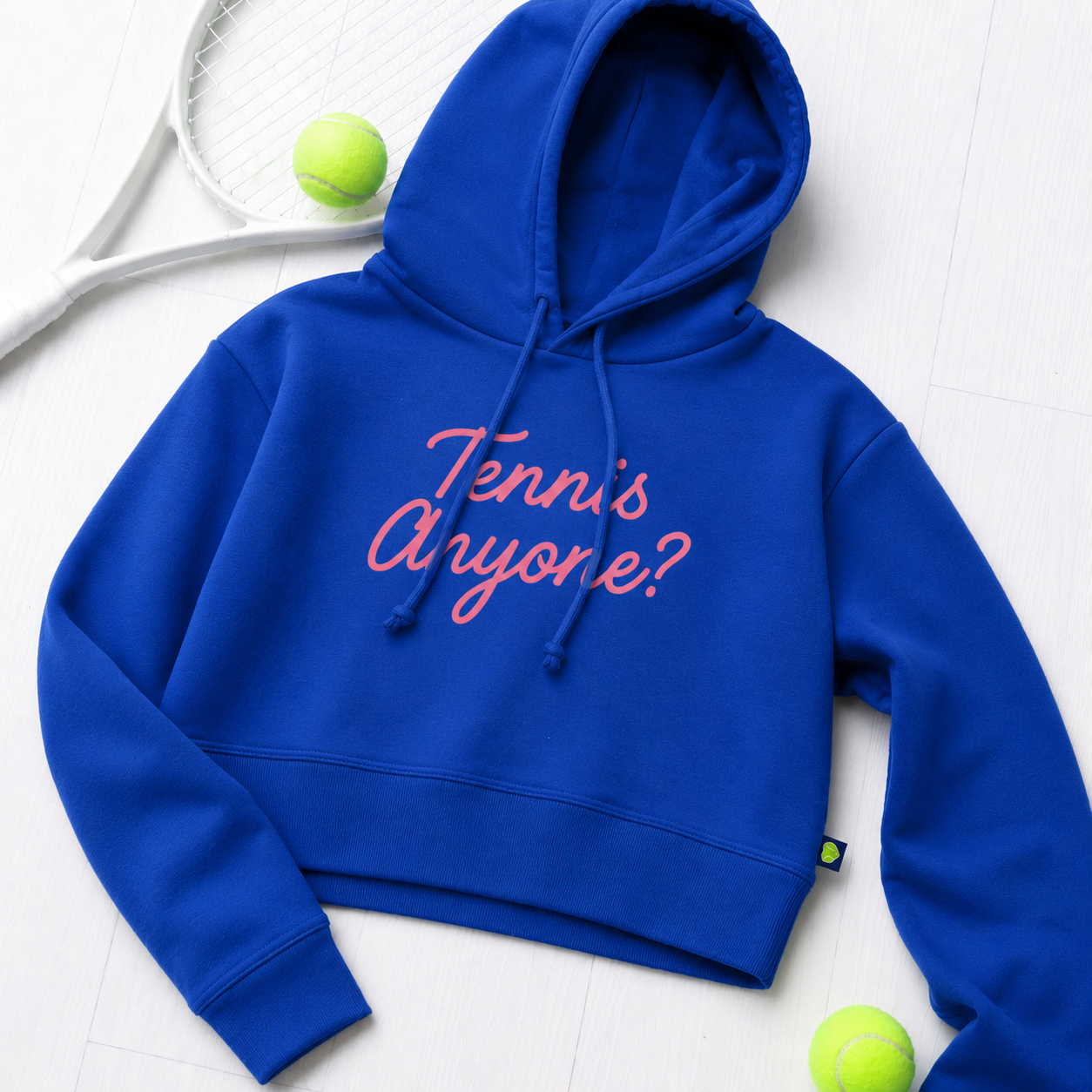 Tennis Anyone? Cropped Hoodie