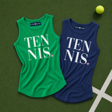 White and Pink Tennis Tank