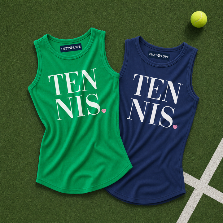 White and Pink Tennis Tank