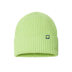 Chunky Cuffed Beanie Heart Patch