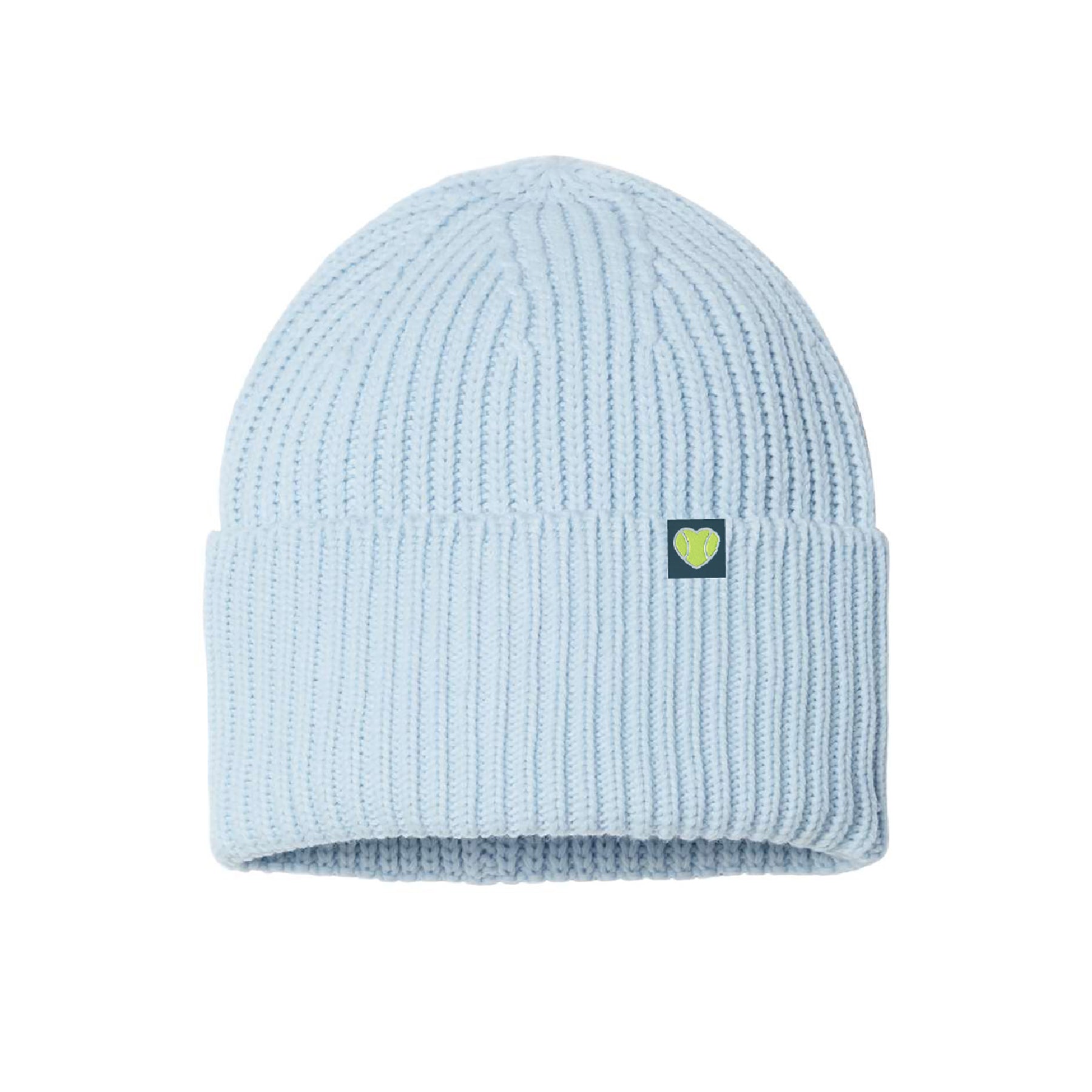 Chunky Cuffed Beanie Heart Patch