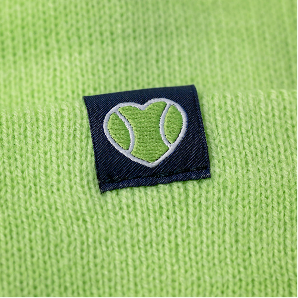 Unisex Beanie Tiny Woven Heart Patch