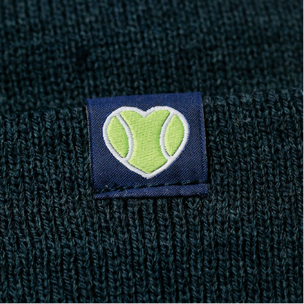 Unisex Beanie Tiny Woven Heart Patch