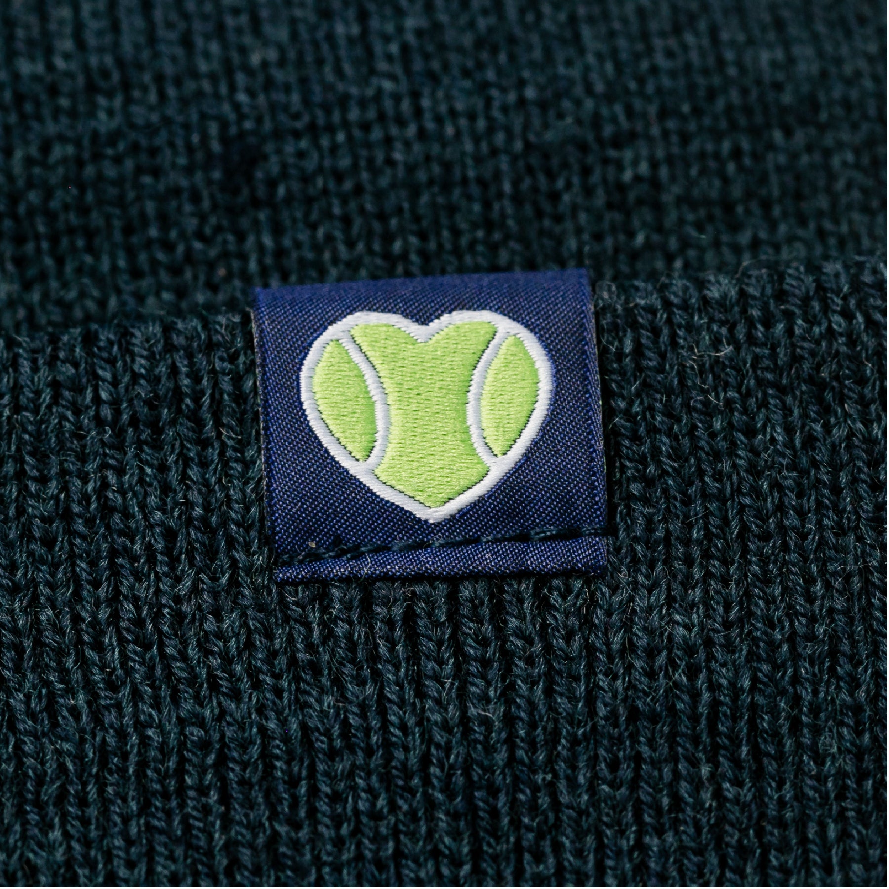 Unisex Beanie Tiny Woven Heart Patch