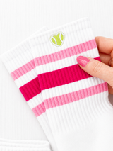 Match Day Socks White and Pink