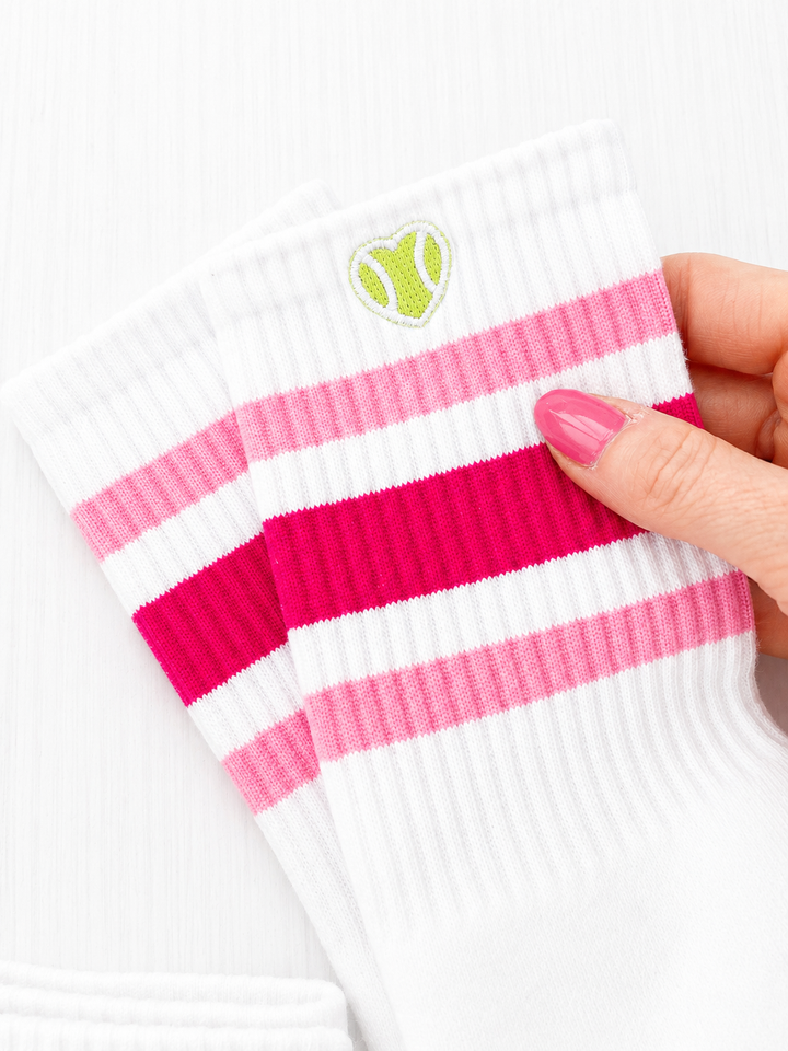Match Day Socks White and Pink