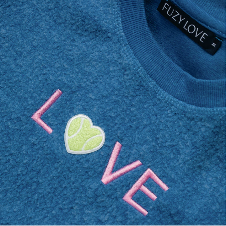 Fuzy Crew Love Embroidery