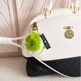Furry Tennis Ball Keychain