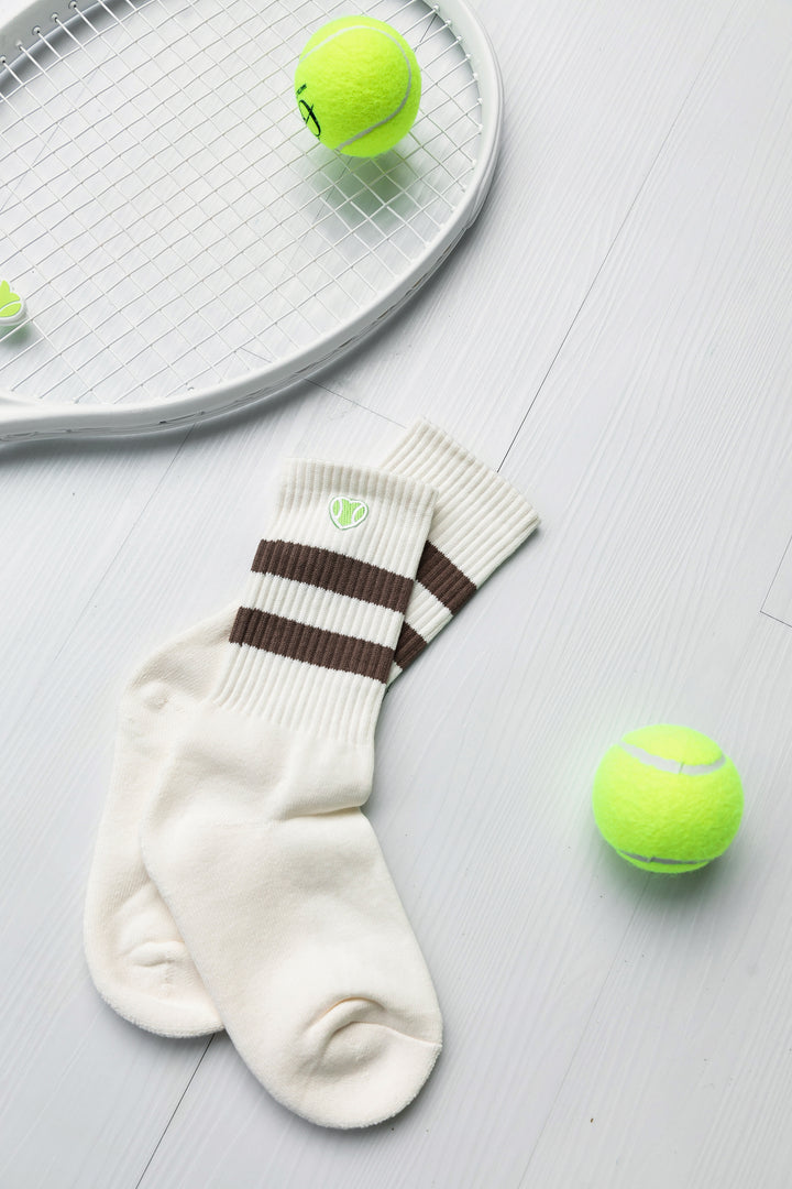 Match Day Socks Cream and Walnut