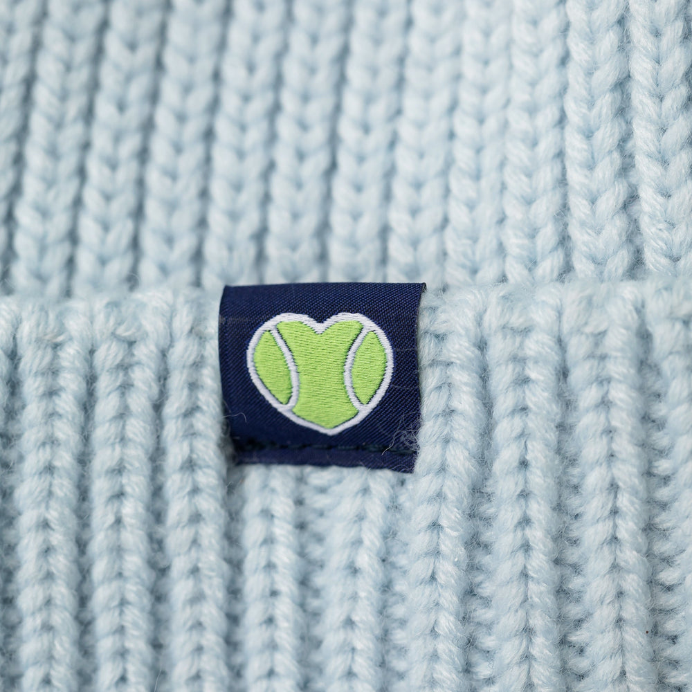 Chunky Cuffed Beanie Heart Patch
