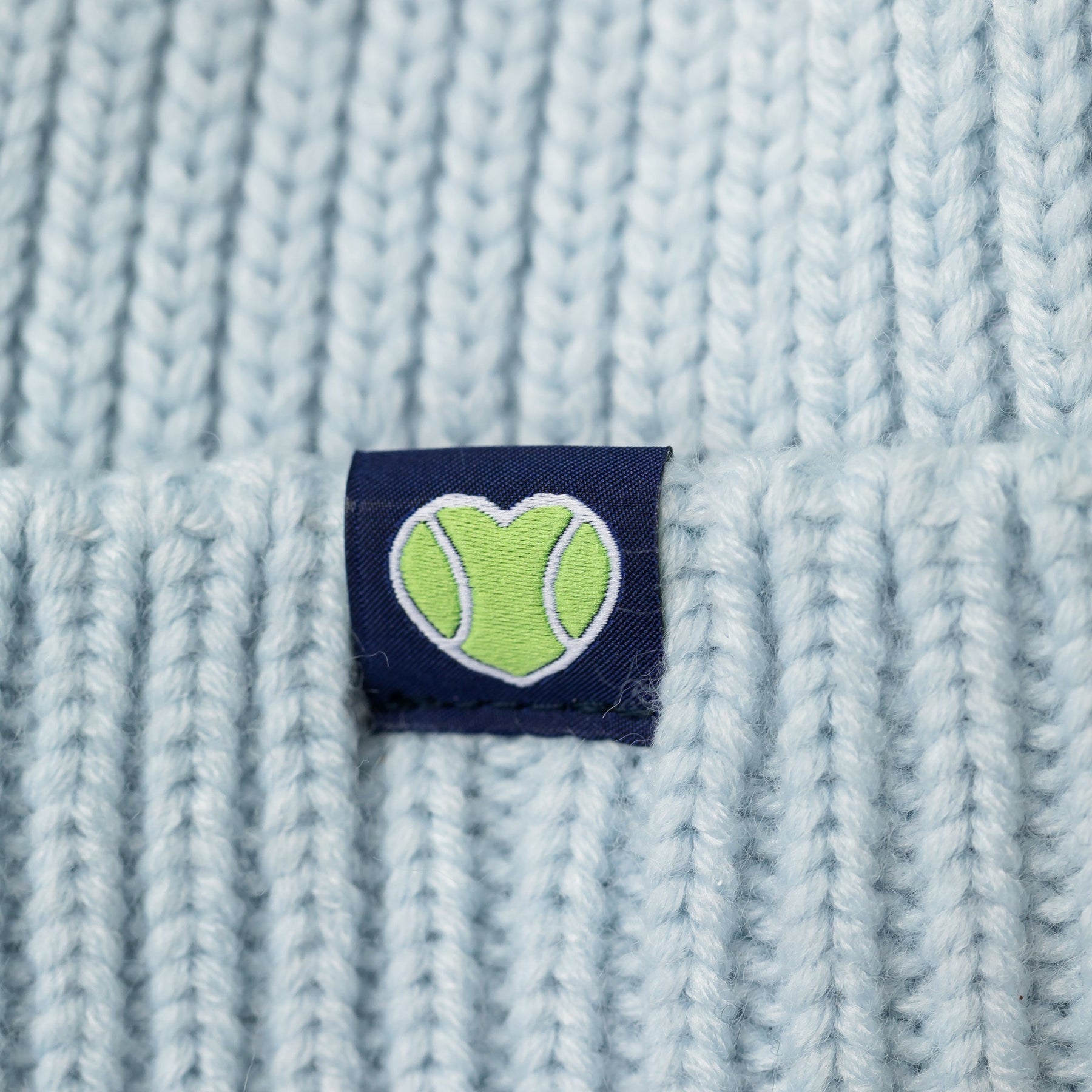 Chunky Cuffed Beanie Heart Patch