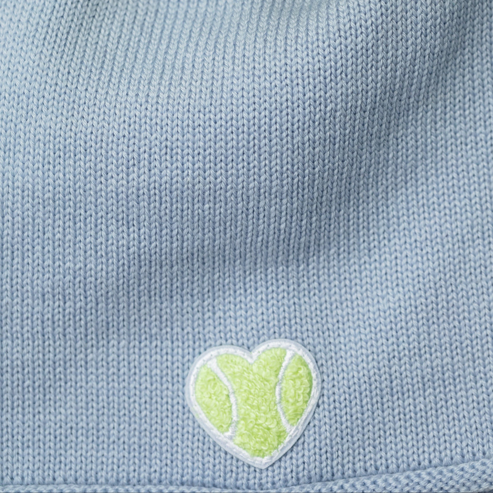 Glossy Raccoon  Pom Hat Heart Patch
