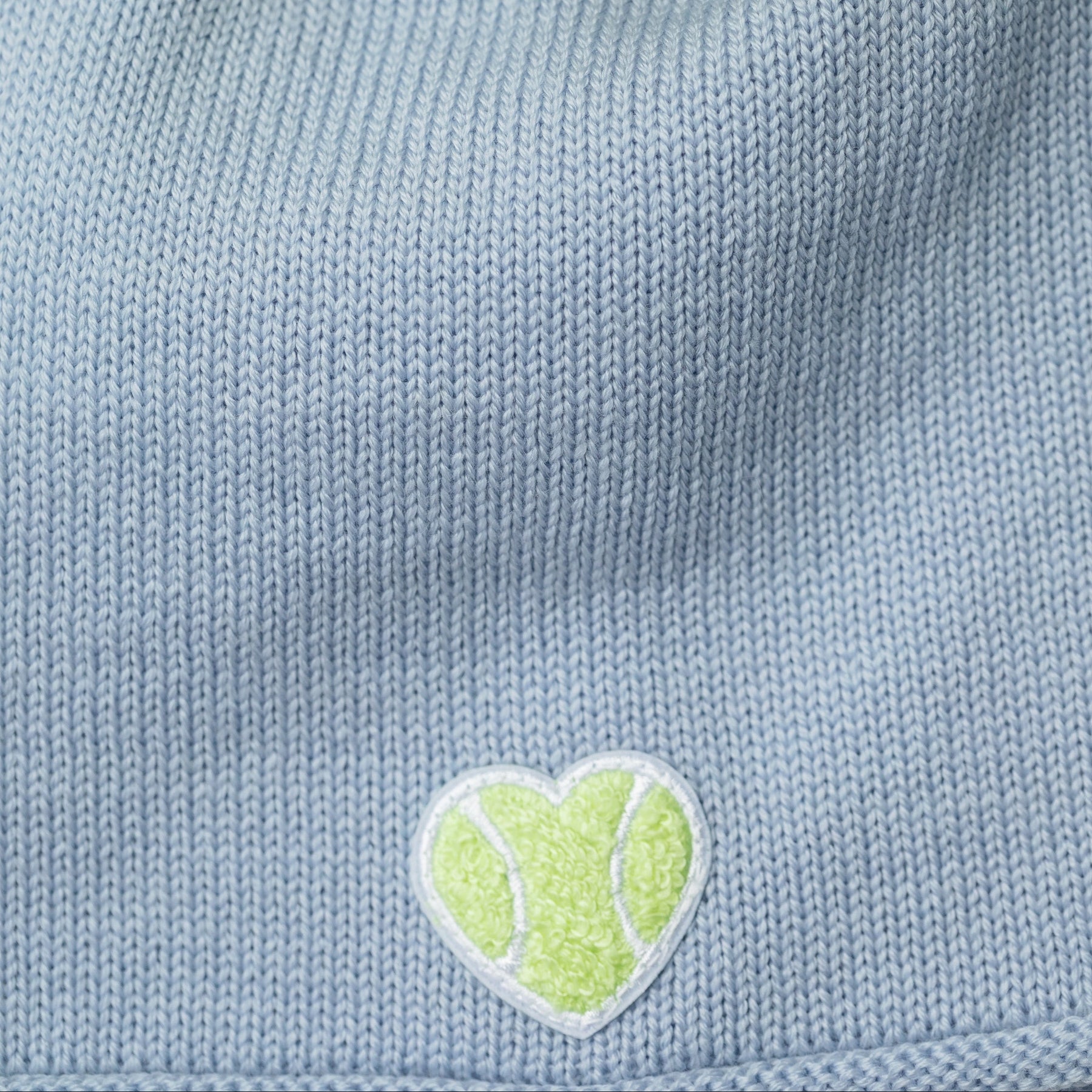 Glossy Raccoon  Pom Hat Heart Patch