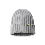 Cuffed Beanie  Woven Heart Patch