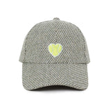 Green Tweed Cap Chenille Heart