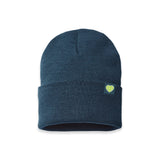 Unisex Beanie Tiny Woven Heart Patch