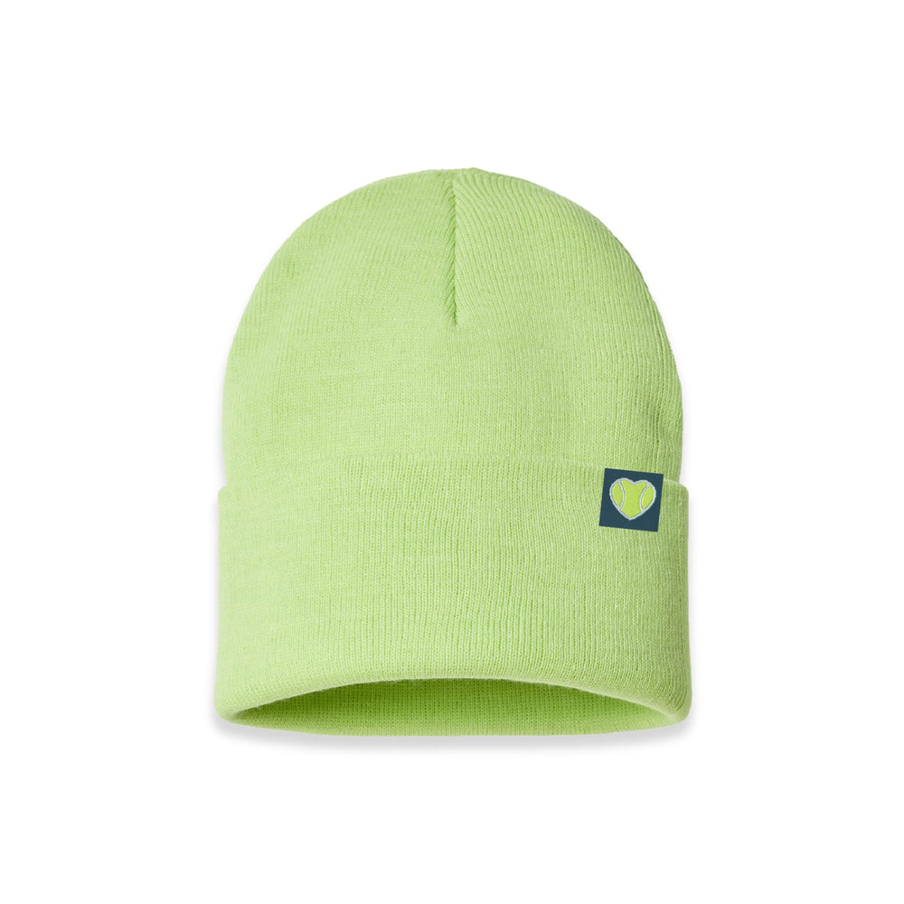 Unisex Beanie Tiny Woven Heart Patch