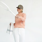 Tweed Baseball Hat Chenille Heart
