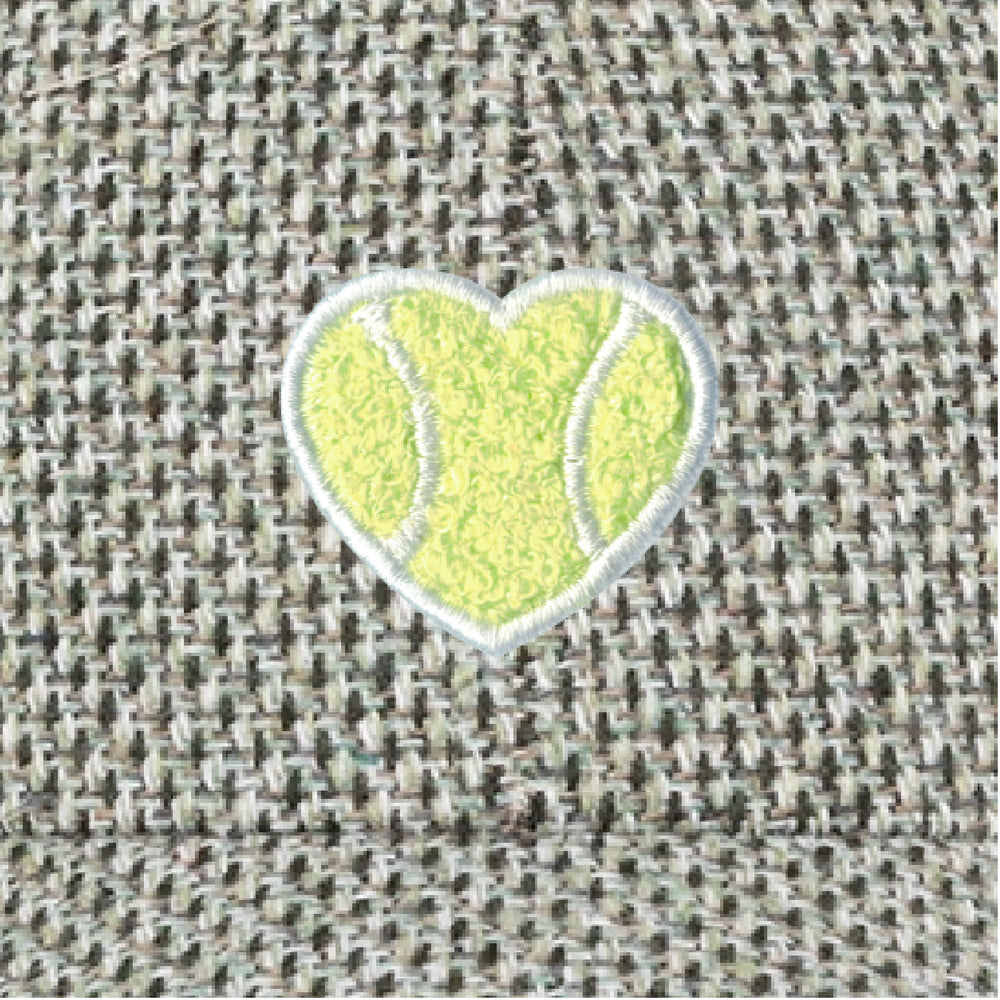 Green Tweed Cap Chenille Heart