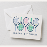 Happy Birthday Rackets Greeting Card