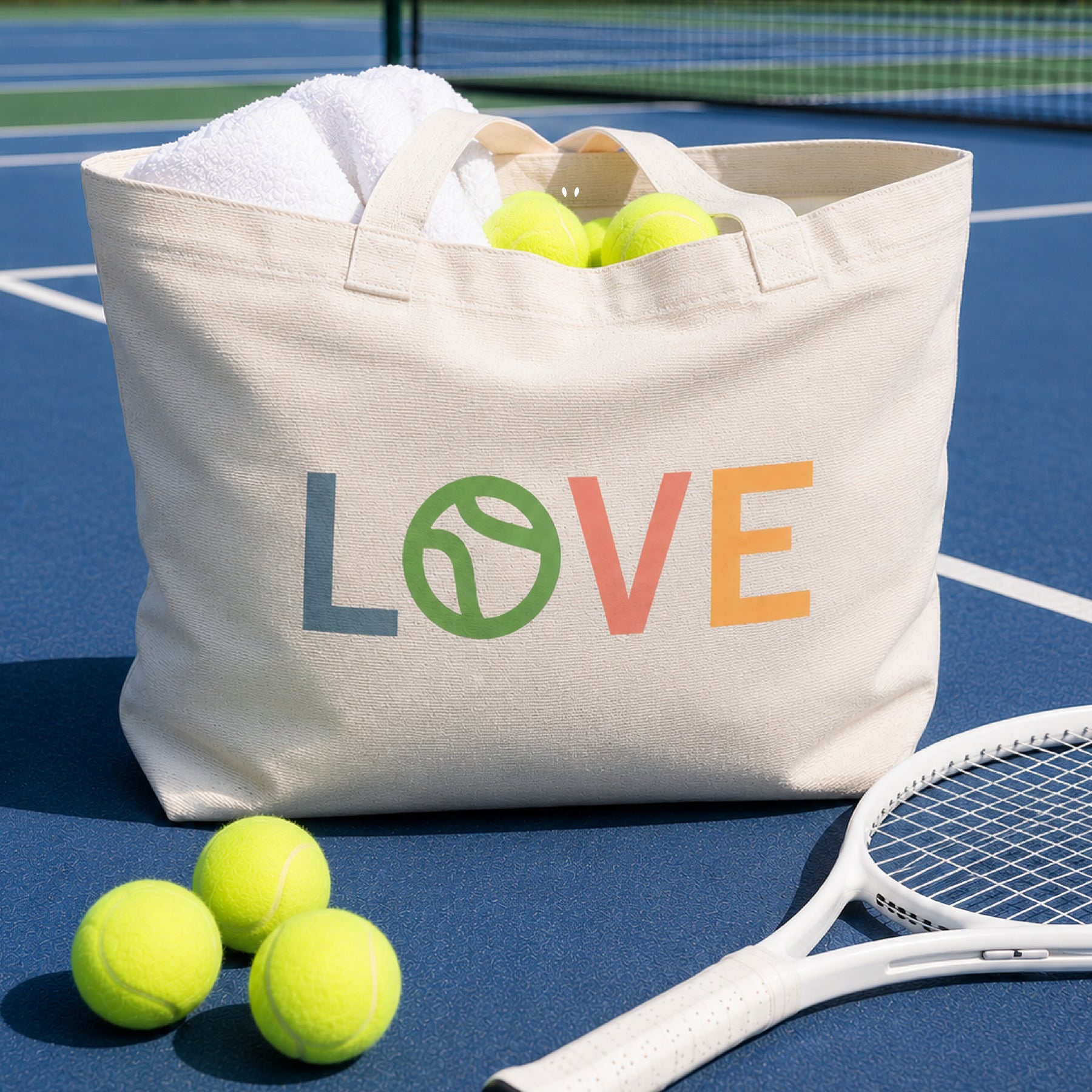 Oversized Tote Love Multi Color