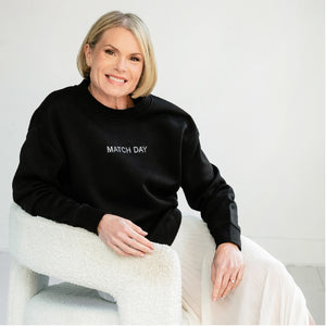 Match Day Rhinestone Crop Sweatshirt