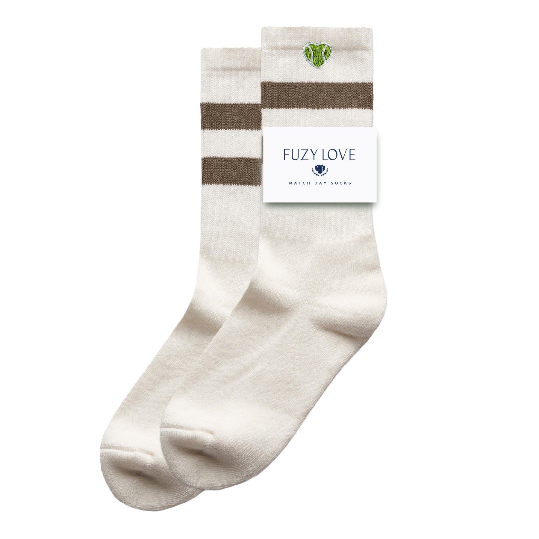 Match Day Socks Cream and Walnut