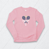 Crossed Tennis Rackets with Bows Longsleeve
