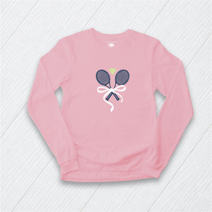 Crossed Tennis Rackets with Bows Longsleeve