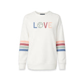 Stripe Sleeves Love Crew