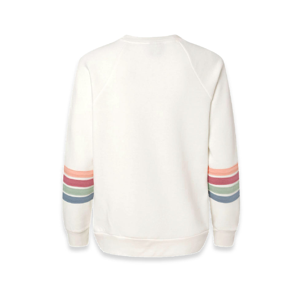 Stripe Sleeves Love Crew