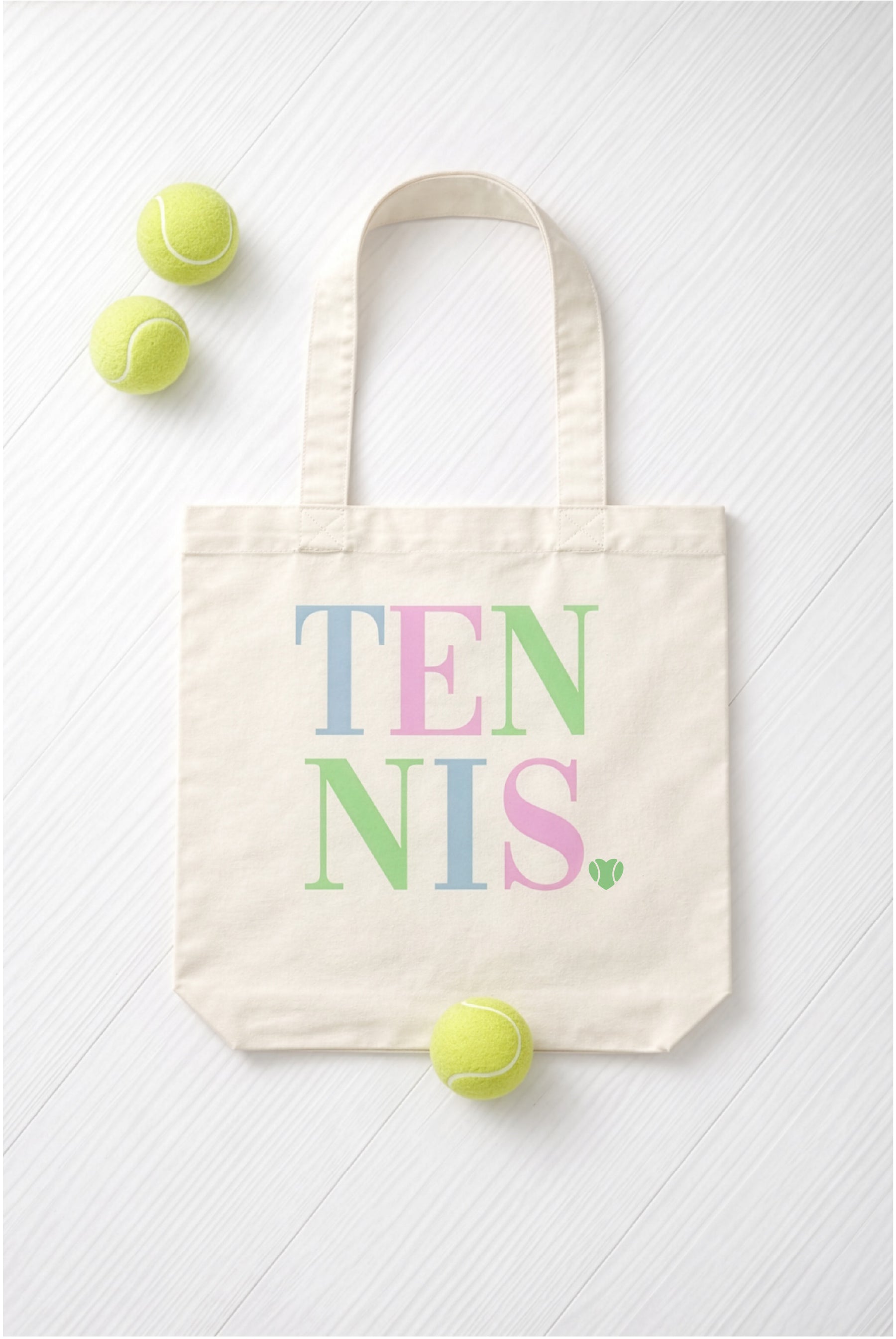 Canvas Tote Tennis Multi Color