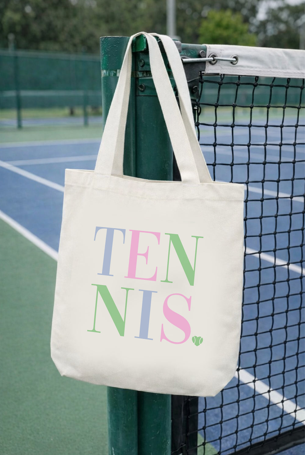 Canvas Tote Tennis Multi Color