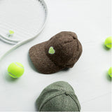Tweed Baseball Hat Chenille Heart