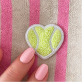 Striped Terry Cosmetic Pouch with Heart