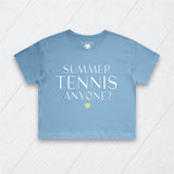 Summer Tennis Anyone? Crop Tee