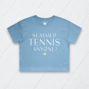 Summer Tennis Anyone? Crop Tee