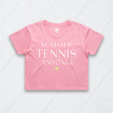 Summer Tennis Anyone? Crop Tee
