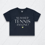 Summer Tennis Anyone? Crop Tee