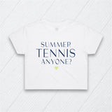 Summer Tennis Anyone? Crop Tee