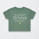 Summer Tennis Anyone? Crop Tee